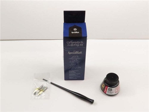 Speedball Calligraphy Kit With 3 Pens, Ink And Pen Holder