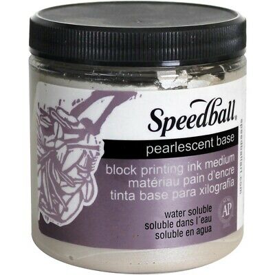 Speedball Printmaking Water Soluble Block Printing Pearlescent Base 8oz