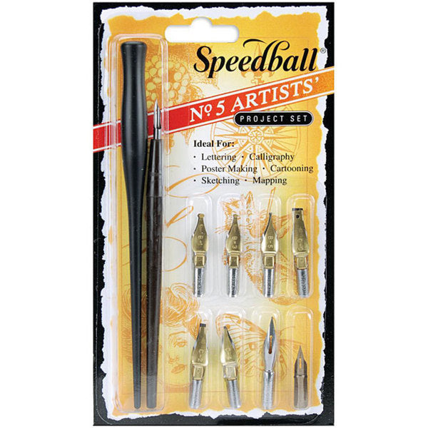 Speedball Project Artist Pen Set No 5 Includes 9 Nibs