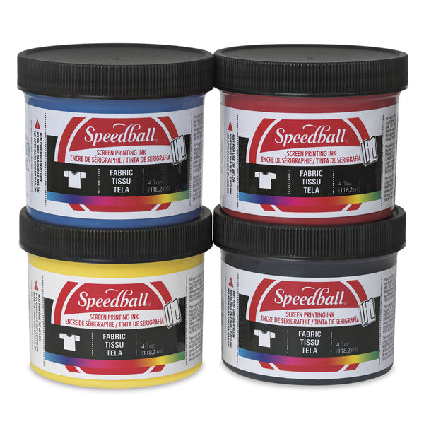 Speedball Printmaking Fabric Screen Printing Ink Set Of 4