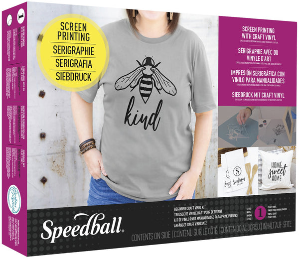 Speedball Screen Printing Beginners Craft Printmaking Vinyl Kit