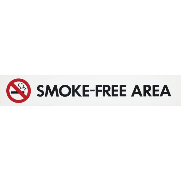 plastic sign smoke-free area 55x330mm