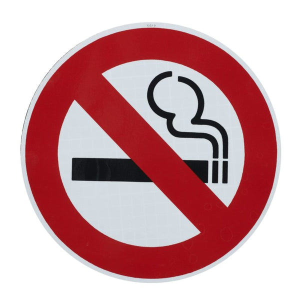 self adhesive sign no smoking (symbol) 225mm round