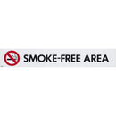 self adhesive sign smoke-free area 55x330mm