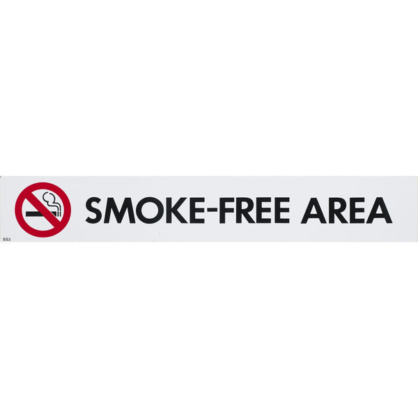 self adhesive sign smoke-free area 55x330mm