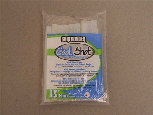 Surebonder Cool Shot Mini Glue Sticks 4" Pack Of 15