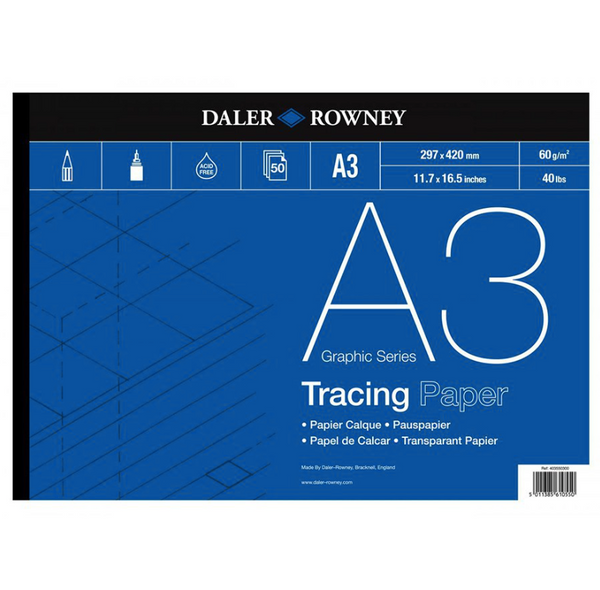Daler Rowney Tracing Pad 60gsm Graphic Series#Size_A3