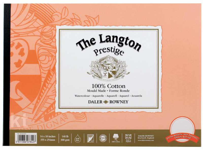 Daler Rowney Langton Prestige Pad 300gsm Hot Pressed