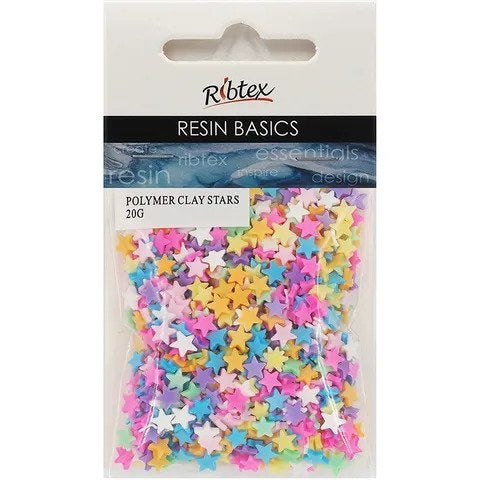 Ribtex UV Resin Polymer Clay Stars 20g