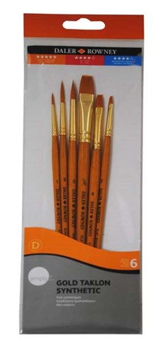 Daler Rowney Simply Gold Taklon Short 6 Piece #1