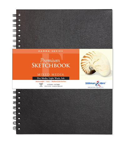 Stillman & Birn Gamma Spiral Sketch Book 150gsm Ivory Vellum 50 Sheet