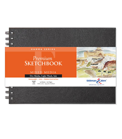 Stillman & Birn Gamma Spiral Sketch Book 150gsm Ivory Vellum 50 Sheet