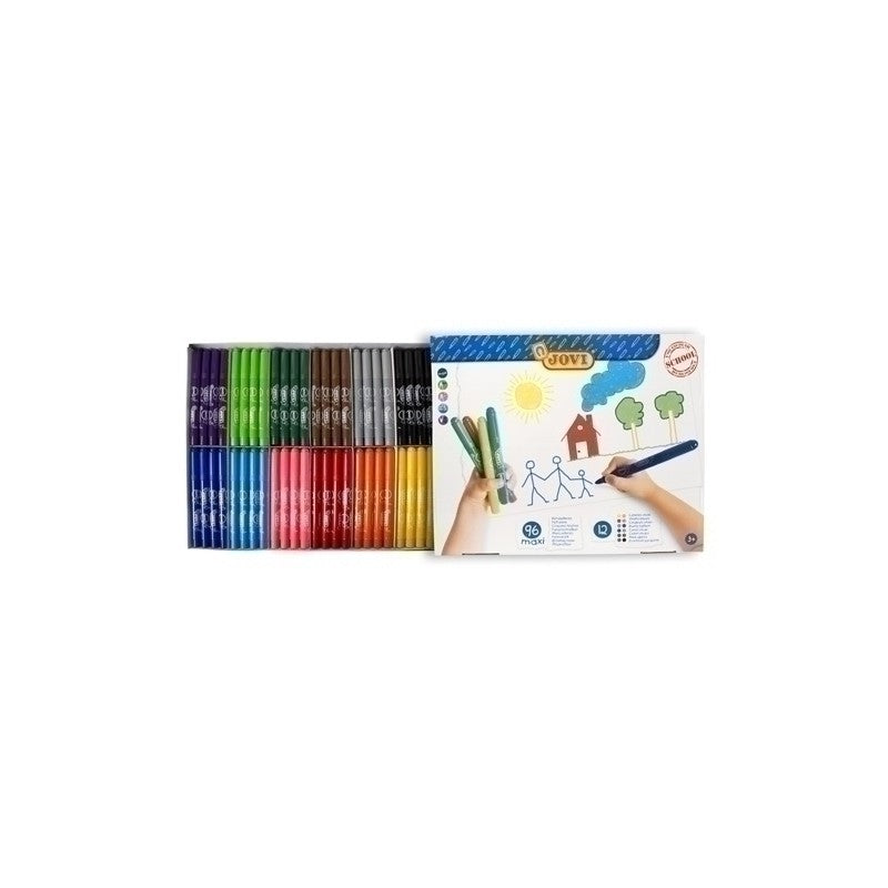 Jovi Washable Maxi Felt-tip Pens Economy Pack Of 96