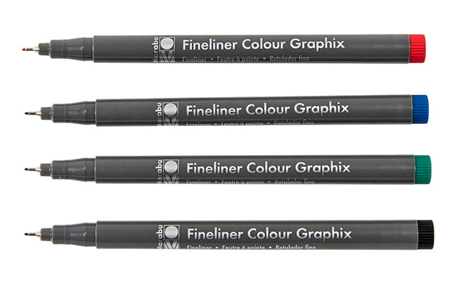 Marabu Fineliner Colour Graphix Set Of 4