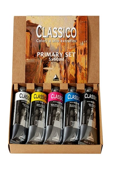 Maimeri Classico Oil Paint Primary Colour Paints 60ml Set of 5