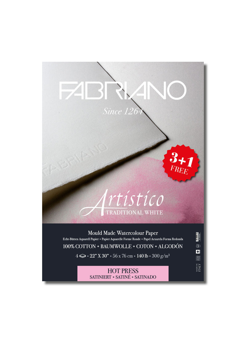 Fabriano Artistico 3+1 56x76cm 300gsm Traditional White