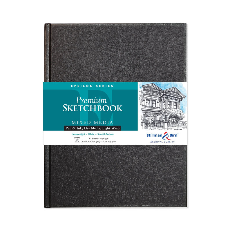 Stillman & Birn Epsilon Hardback Sketchbooks 150gsm White Plate 62 Sheets