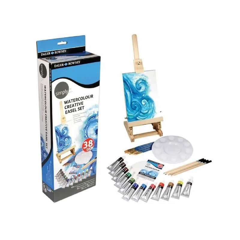 Daler Rowney Simply Watercolour Mini Easel Set 38 Piece
