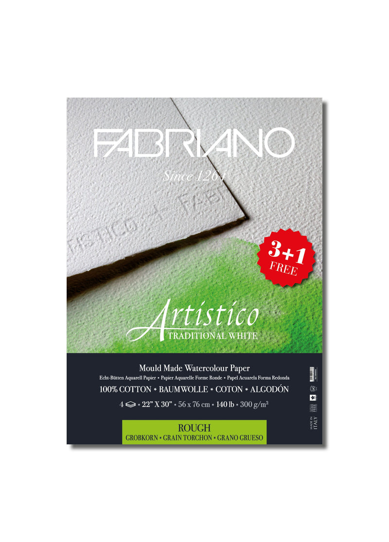 Fabriano Artistico 3+1 56x76cm 300gsm Traditional White